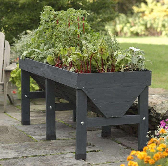 How to build a raised garden planter box with legs