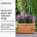Rustic Scandinavian Redwood Open Trough Outdoor Planter Made in UK by HORTICO