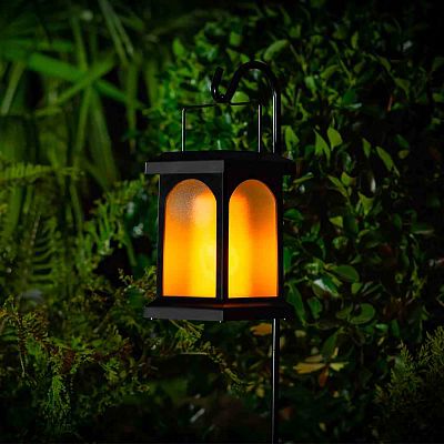 TrueFlame USB Crook Premium Outdoor Solar Garden Light Lanterns