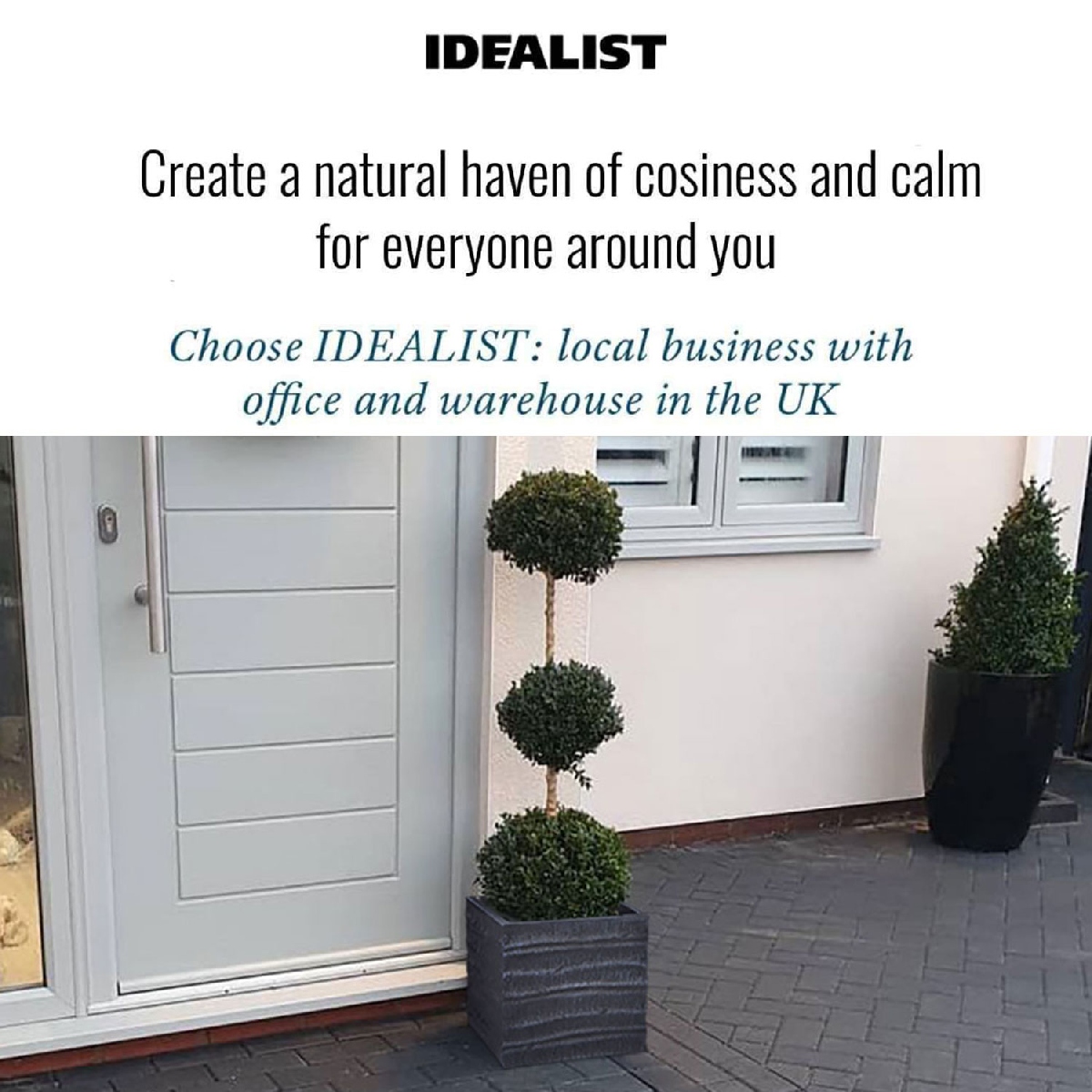 IDEALIST Lite Straw Ribbed Square Outdoor Planter