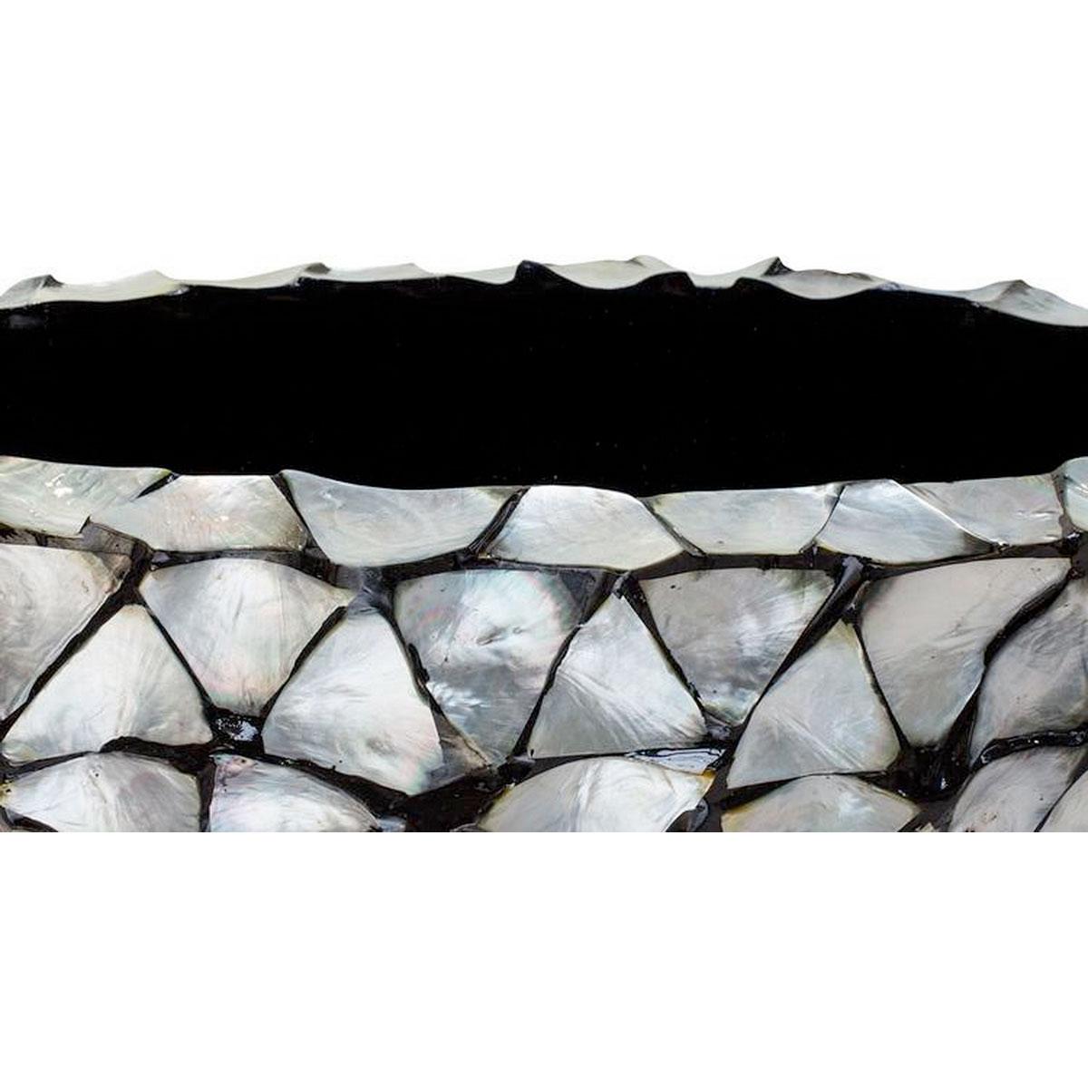 SHELL Oval Polystone Planter