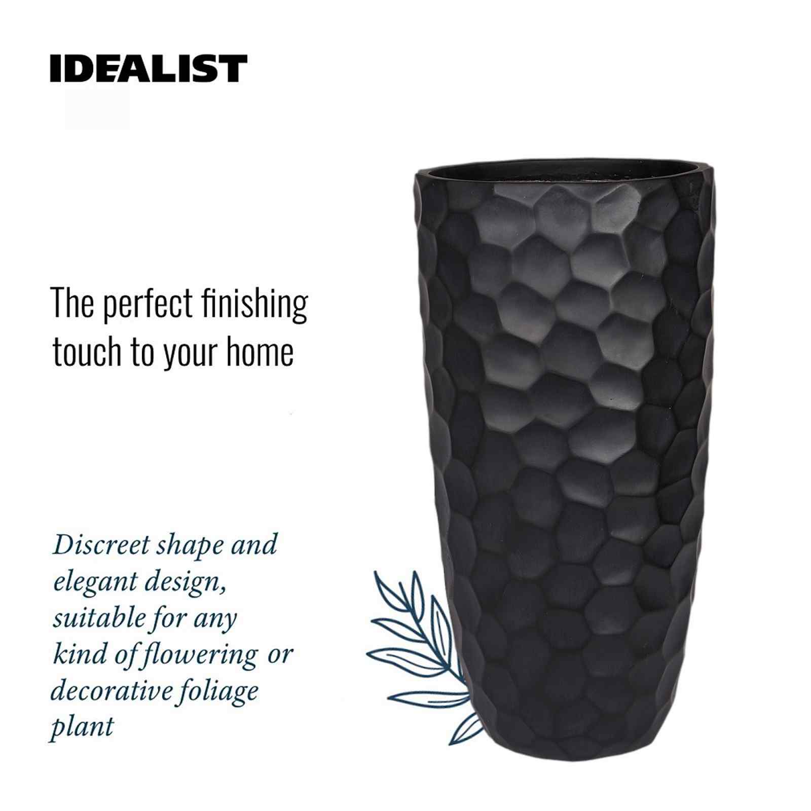 IDEALIST Lite Mosaic Style Tall Round Vase Planter Outdoor Plant Pot
