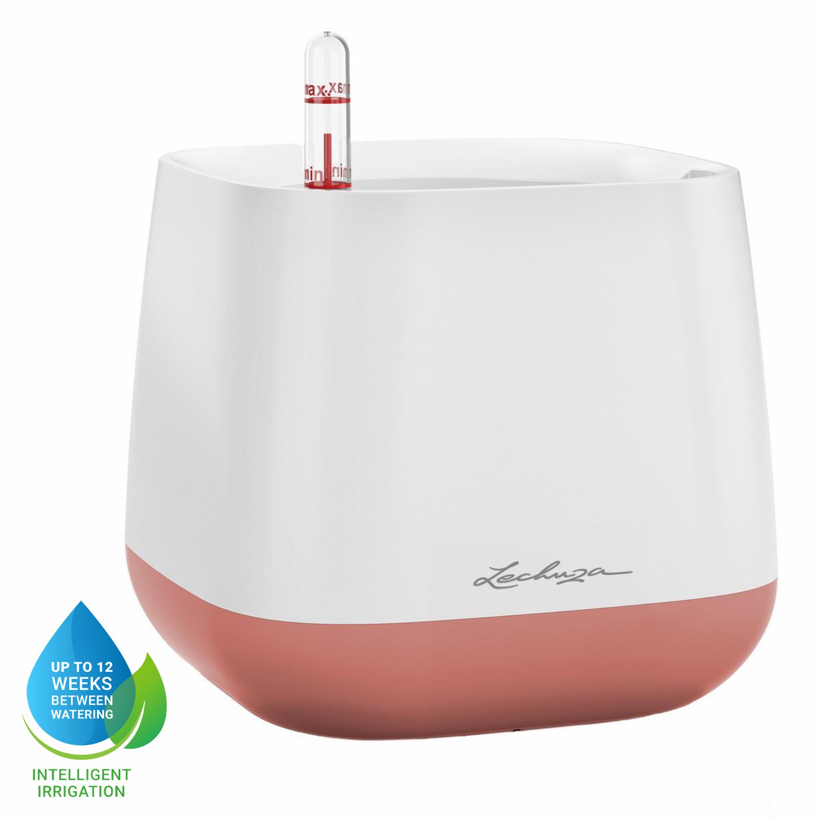 LECHUZA YULA Square Poly Resin Indoor Self-watering Planter