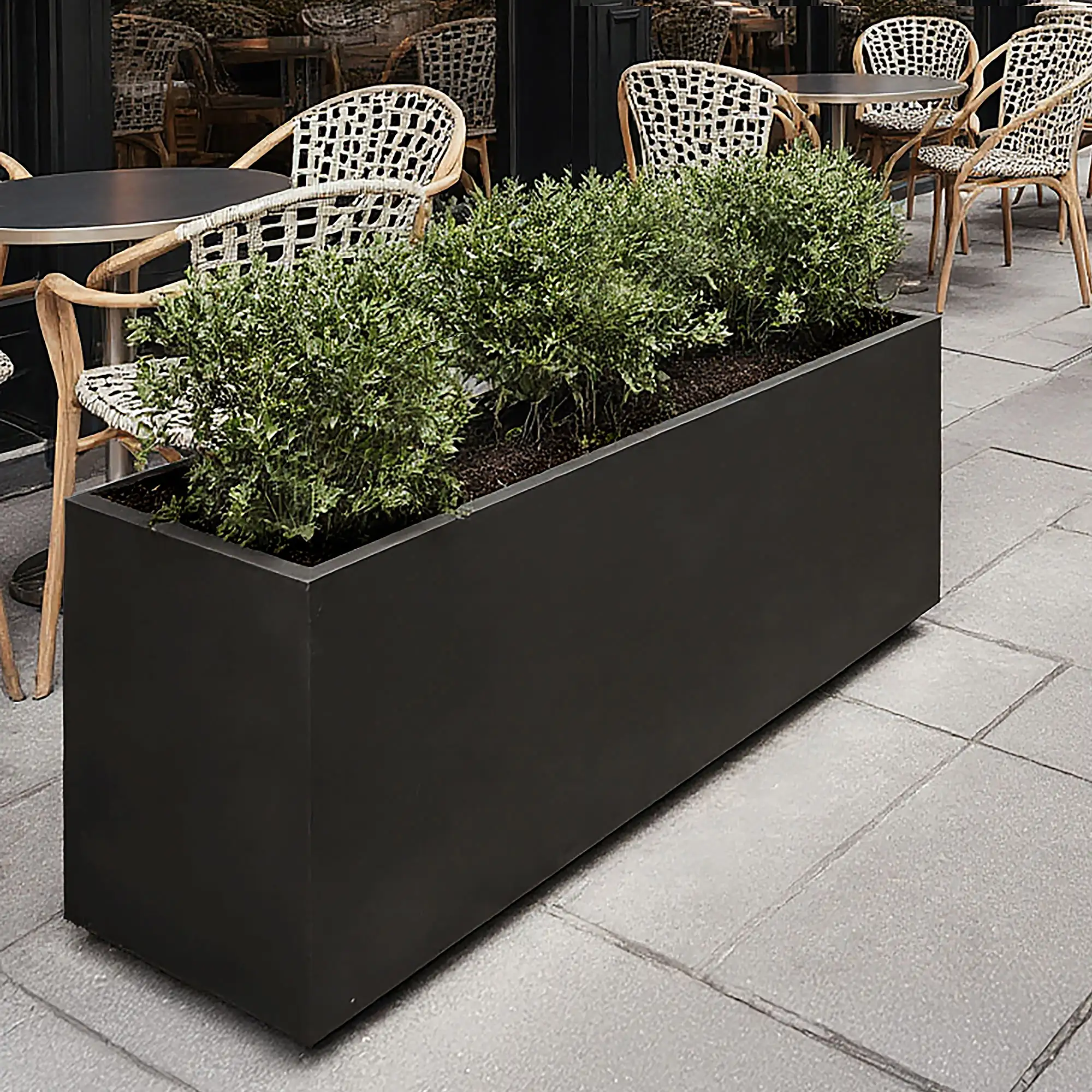 IDEALIST Lite Contemporary Light Concrete Trough Planter