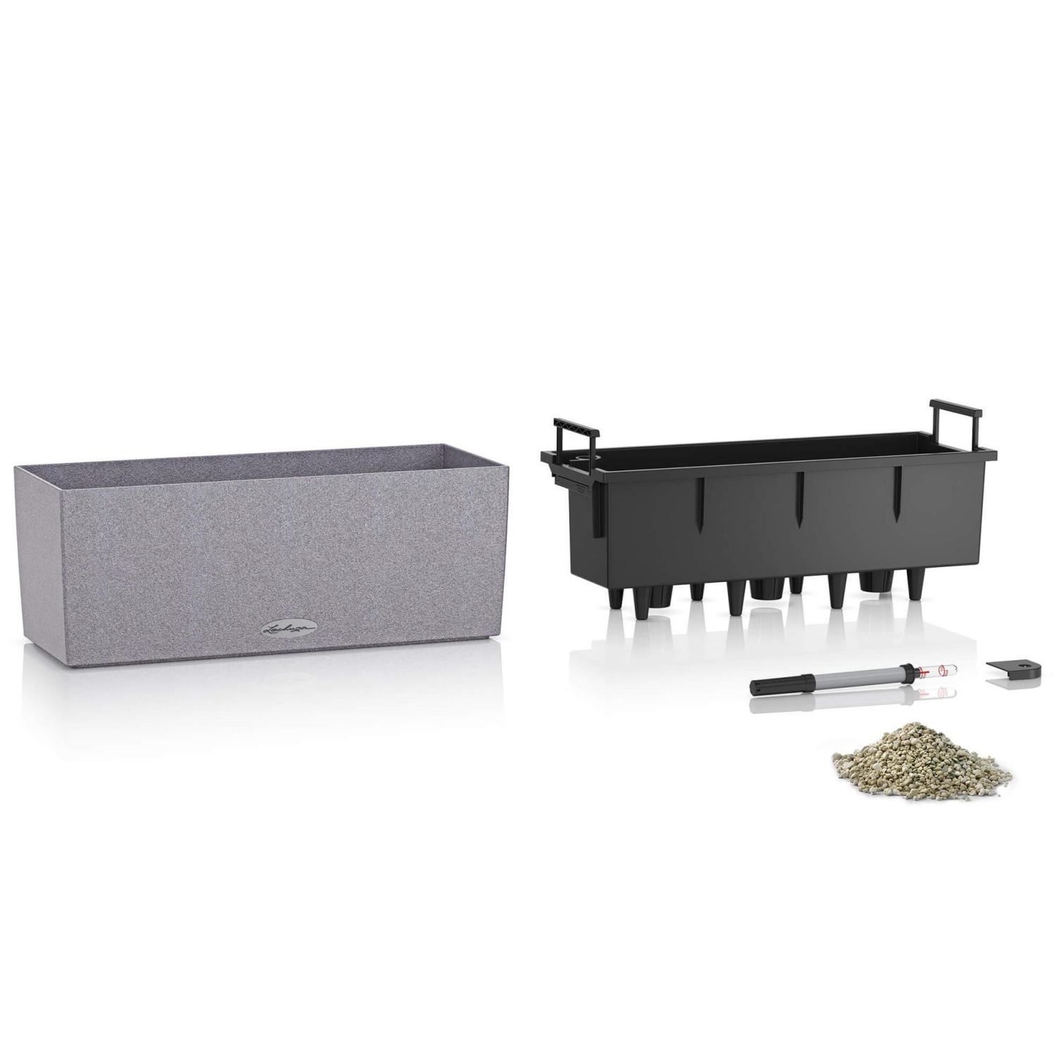 LECHUZA BALCONERA Stone Trough Poly Resin Self-watering Planter