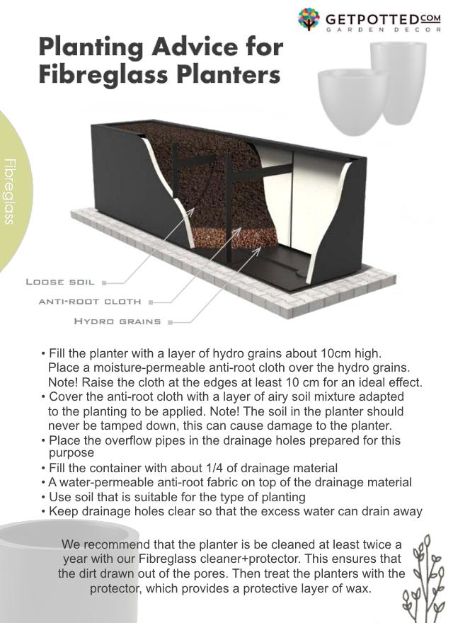 AXIS Trough Outdoor Fiberglass Planter