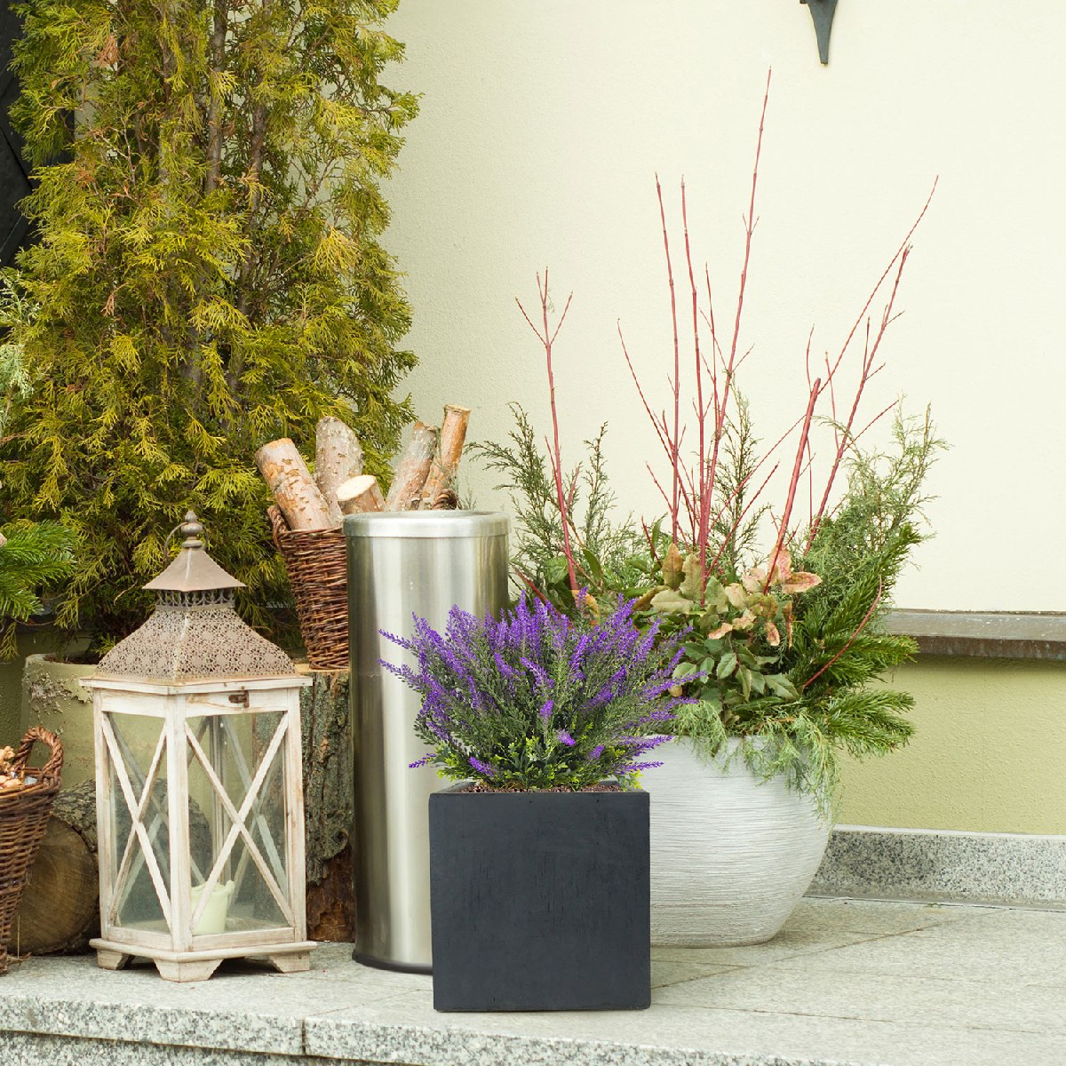IDEALIST Lite Square Box Contemporary Light Concrete Planter