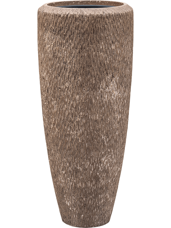 Polystone Tall Planter + Liner | Round Vase Indoor Plant Pot