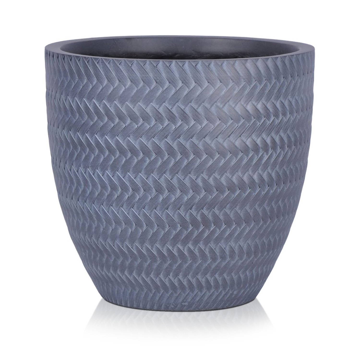 IDEALIST Lite Plaited Style Round Planter Outdoor Plant Pot