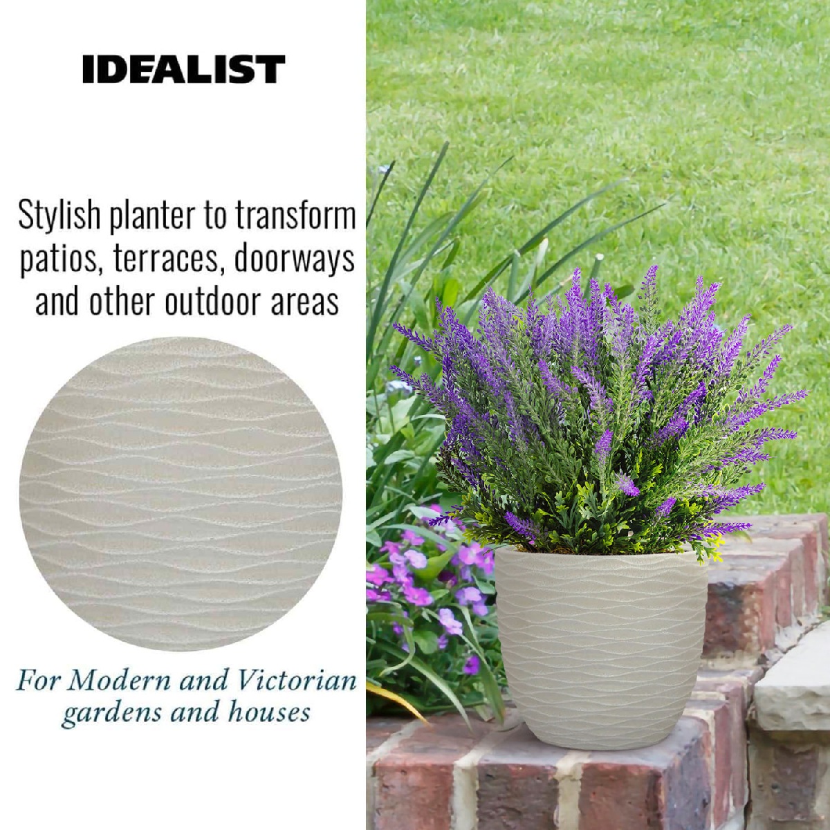 IDEALIST Lite Wave Style Outdoor Egg Planter