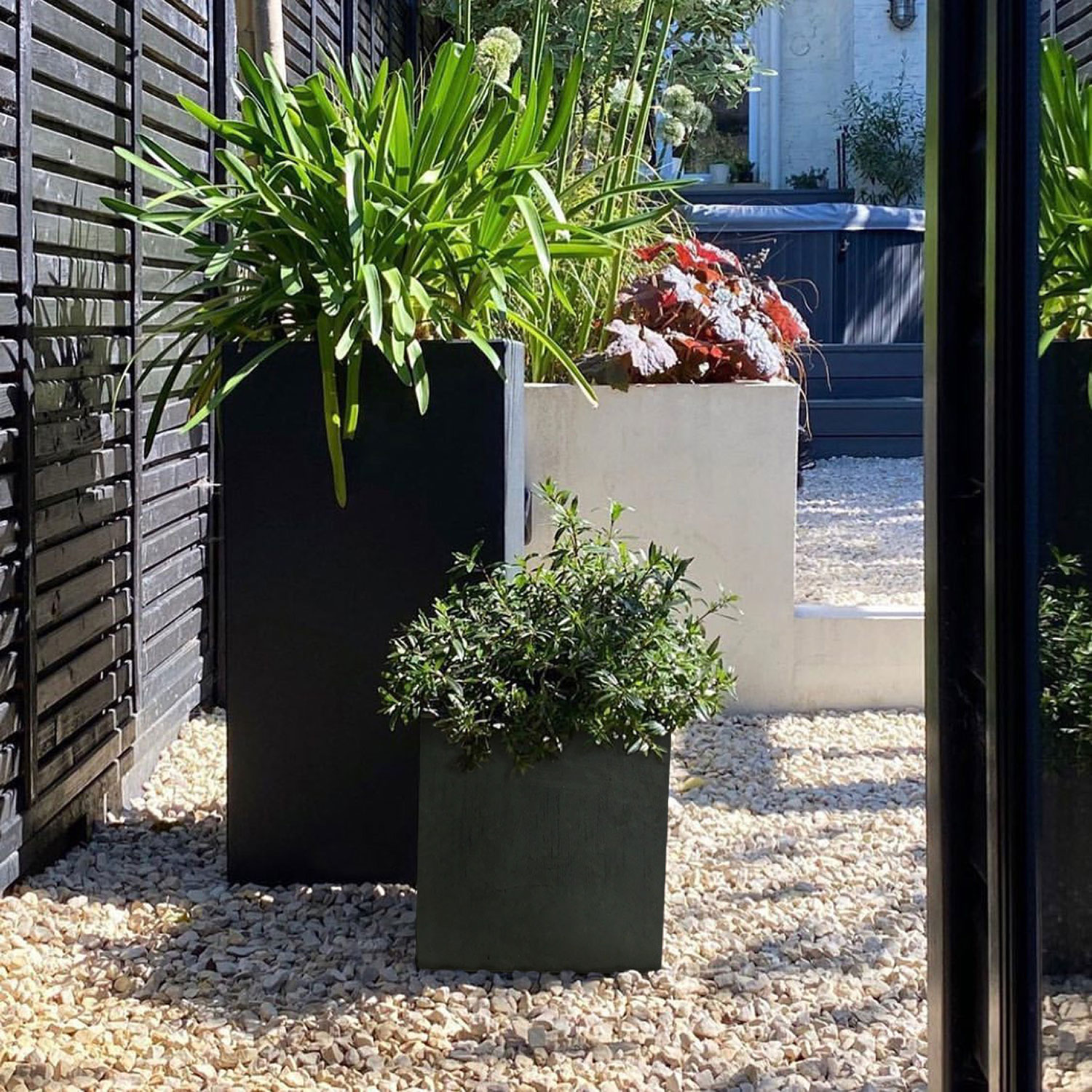 IDEALIST Lite Square Box Contemporary Light Concrete Planter