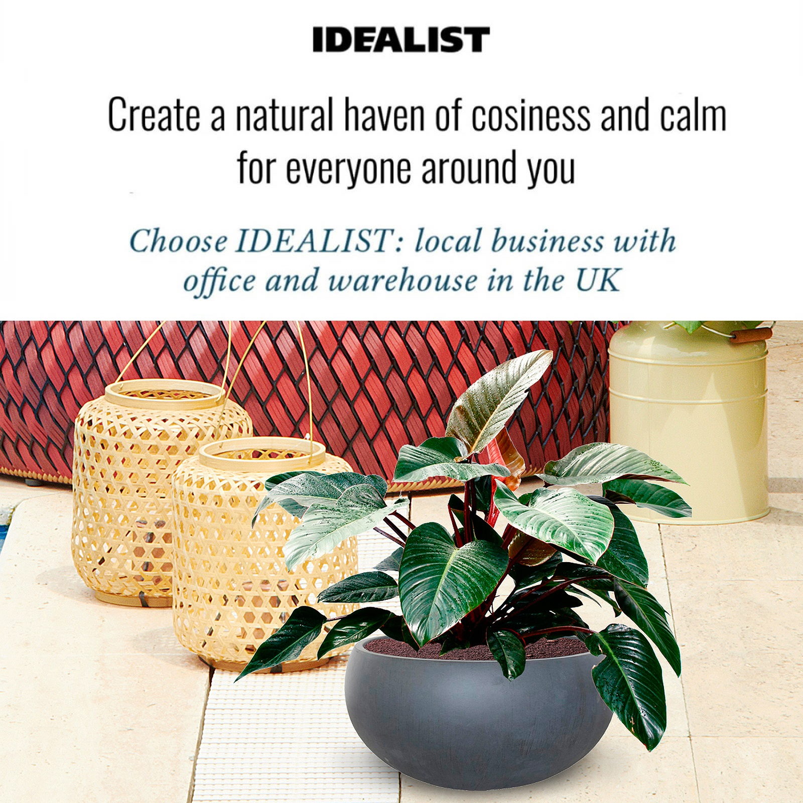 IDEALIST Lite Classic Smooth Bowl Outdoor Planter