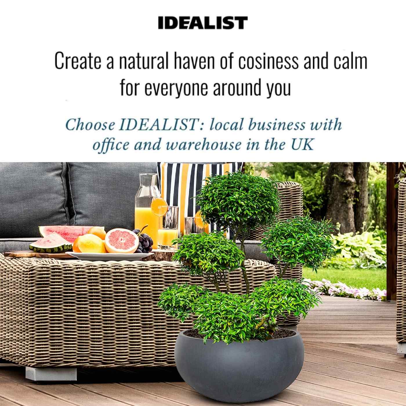 IDEALIST Lite Classic Smooth Bowl Outdoor Planter
