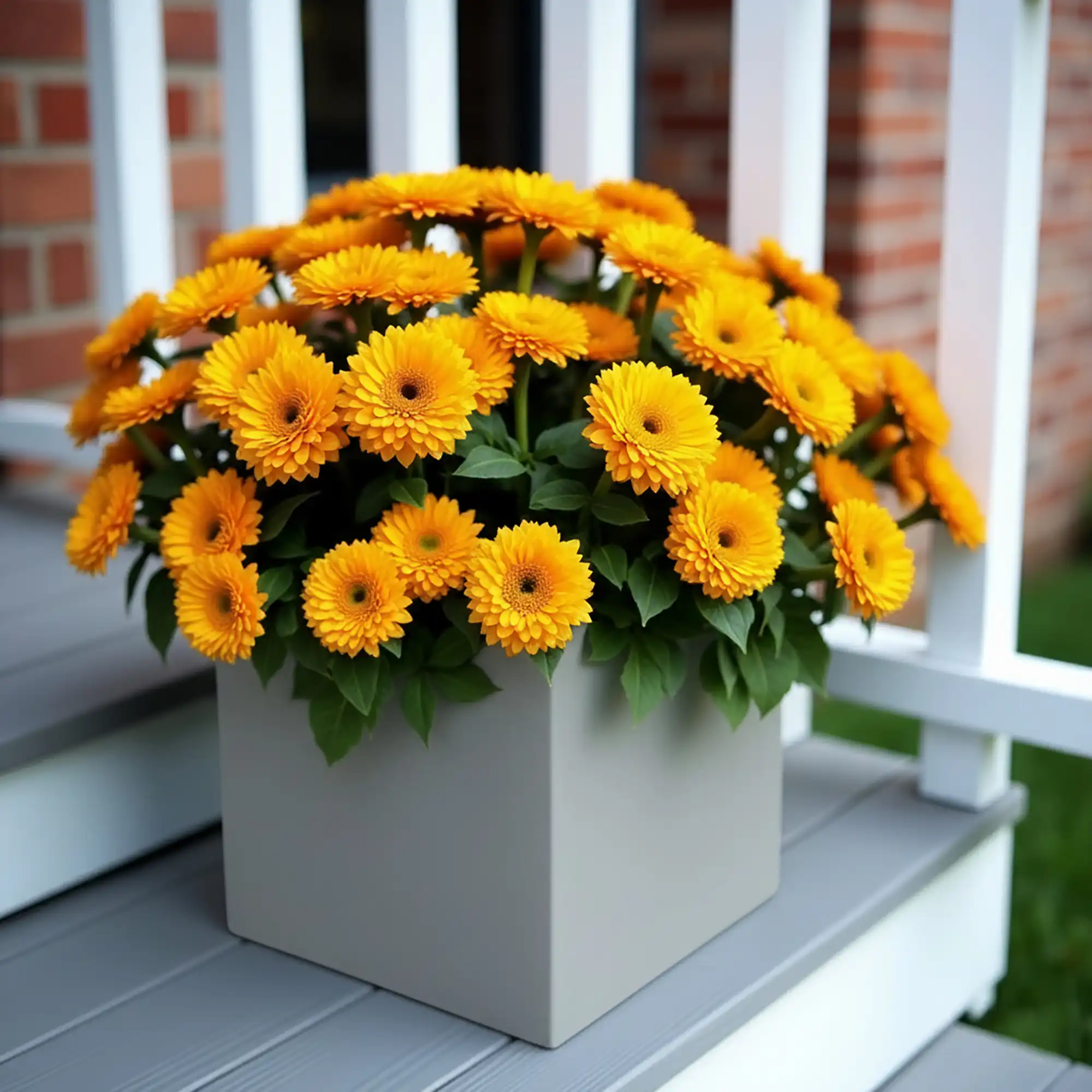 IDEALIST Lite Square Box Contemporary Light Concrete Planter