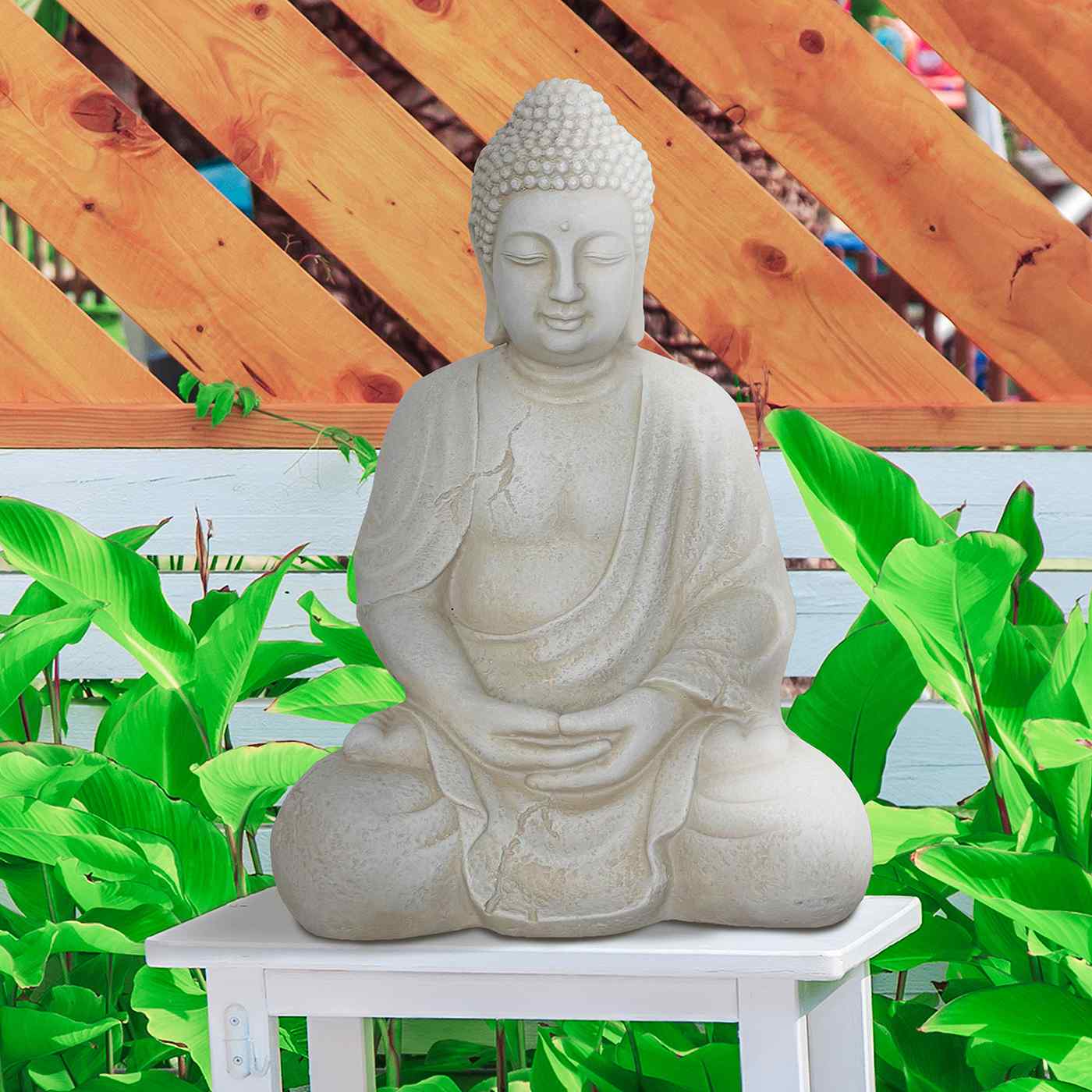 IDEALIST Lite Meditating Buddha Sculpture Garden Statue