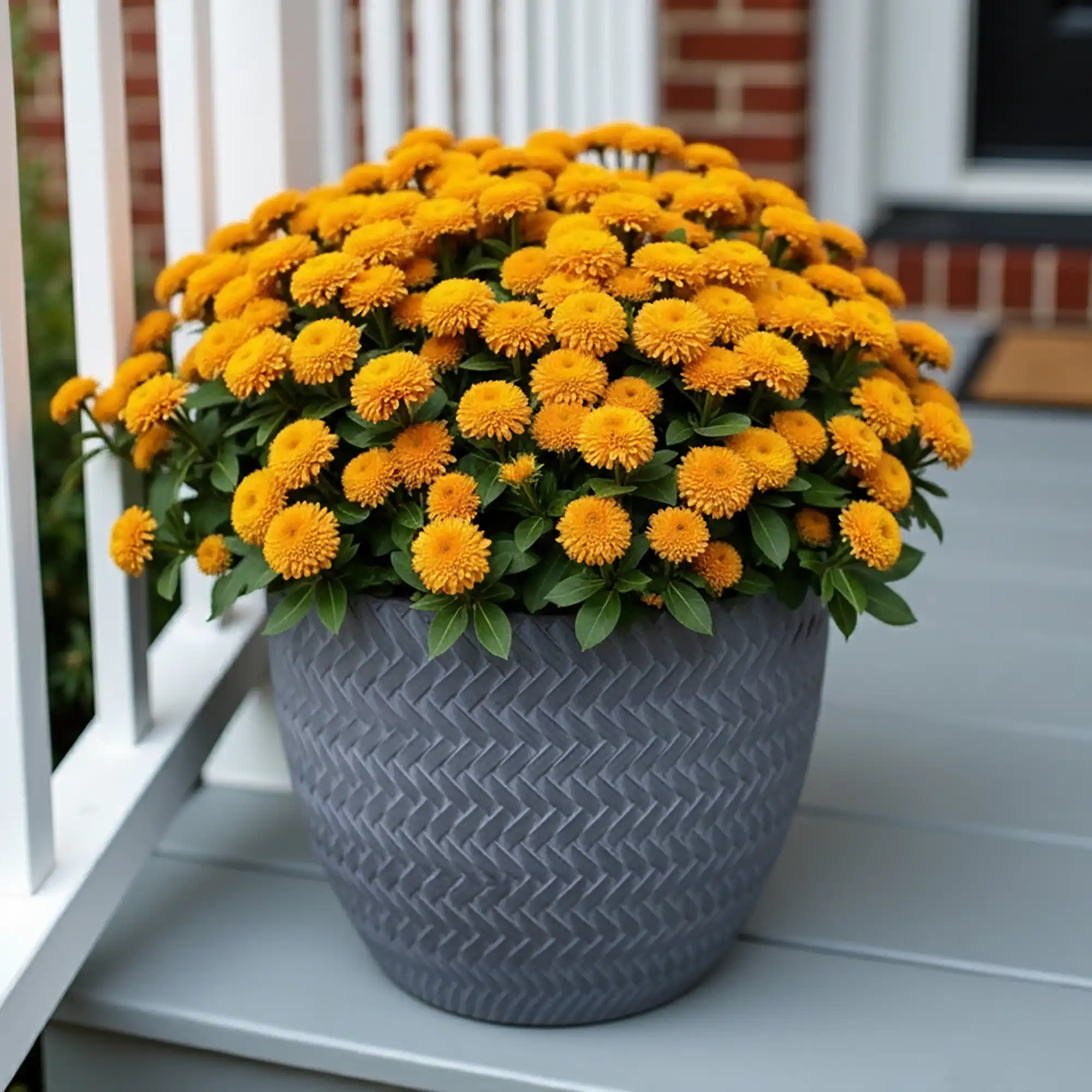 IDEALIST Lite Plaited Style Round Planter Outdoor Plant Pot