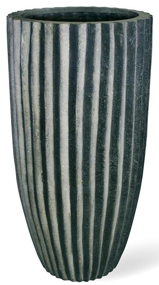 Sahara Round Tall Polystone Outdoor Planter