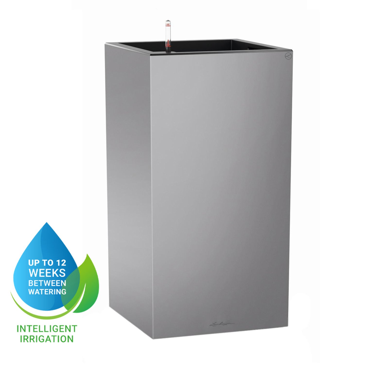 LECHUZA CANTO High Square Tall Poly Resin Self-watering Planter