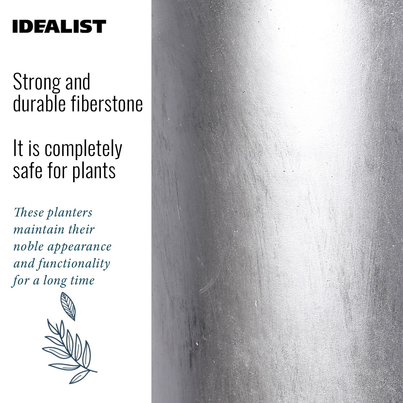 IDEALIST Lite Round Planter on Legs, Round Pot Plant Stand Indoor
