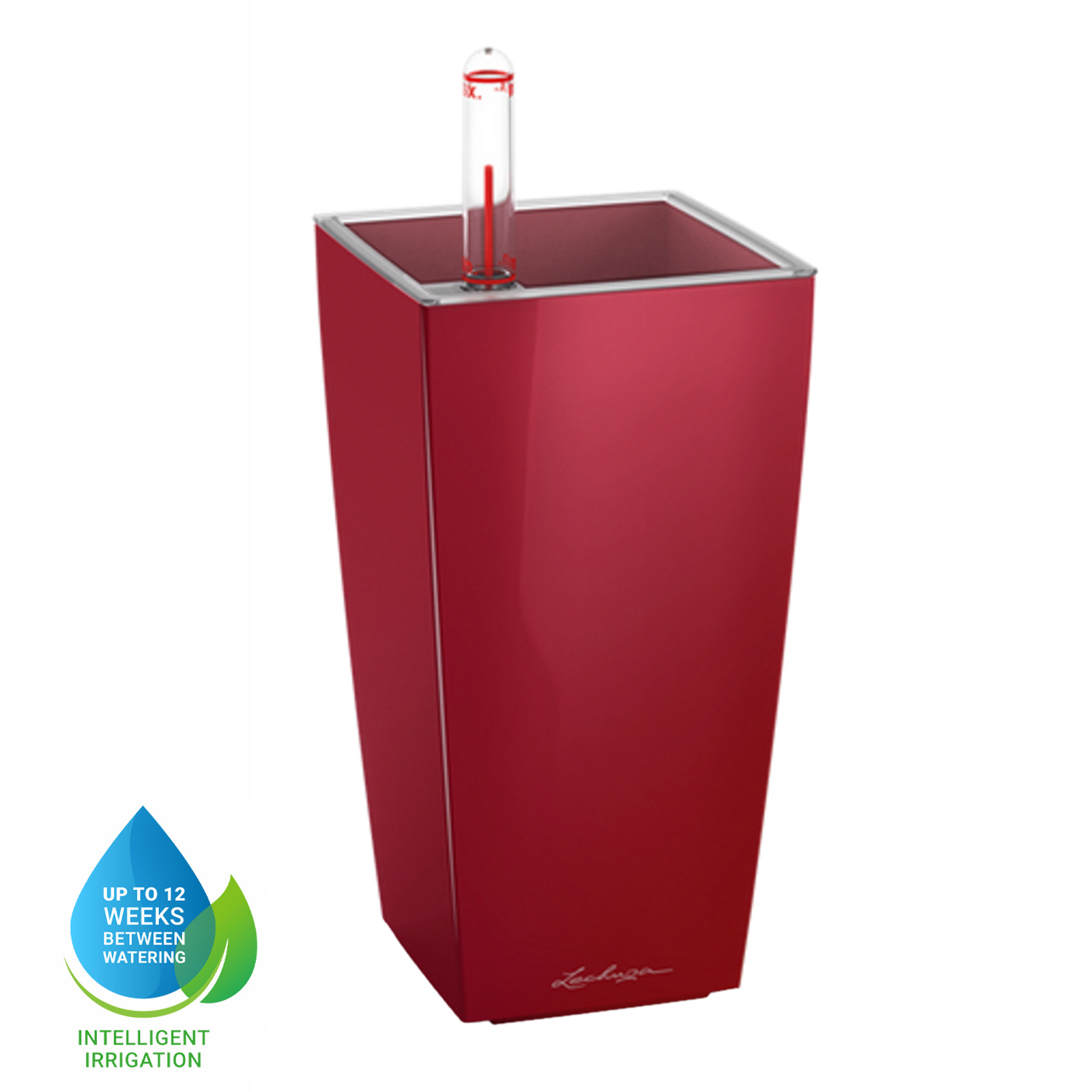 LECHUZA CUBI Square Poly Resin Indoor Self-watering Planter