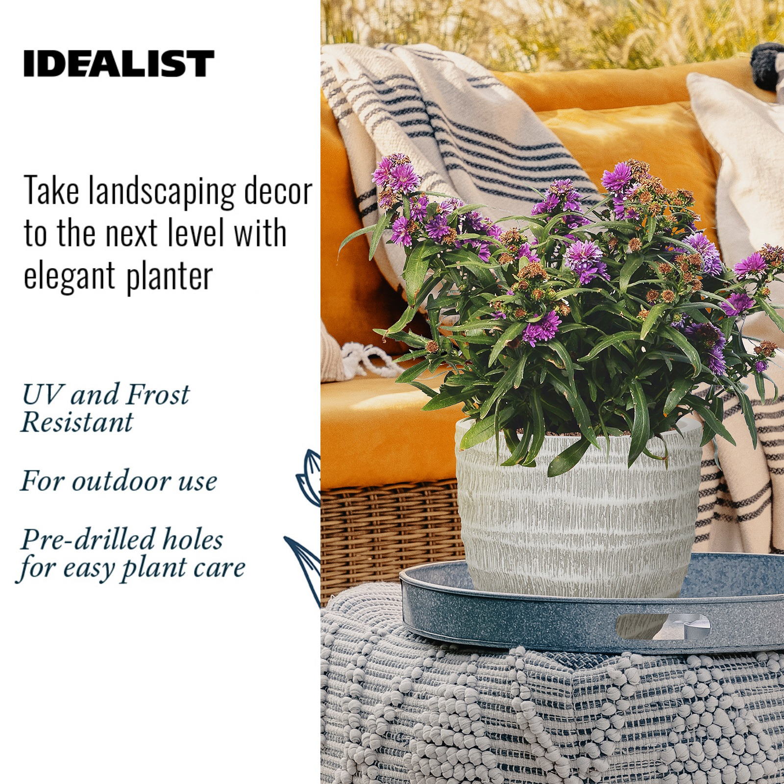 IDEALIST Lite Straw Plaited Style Egg Planter