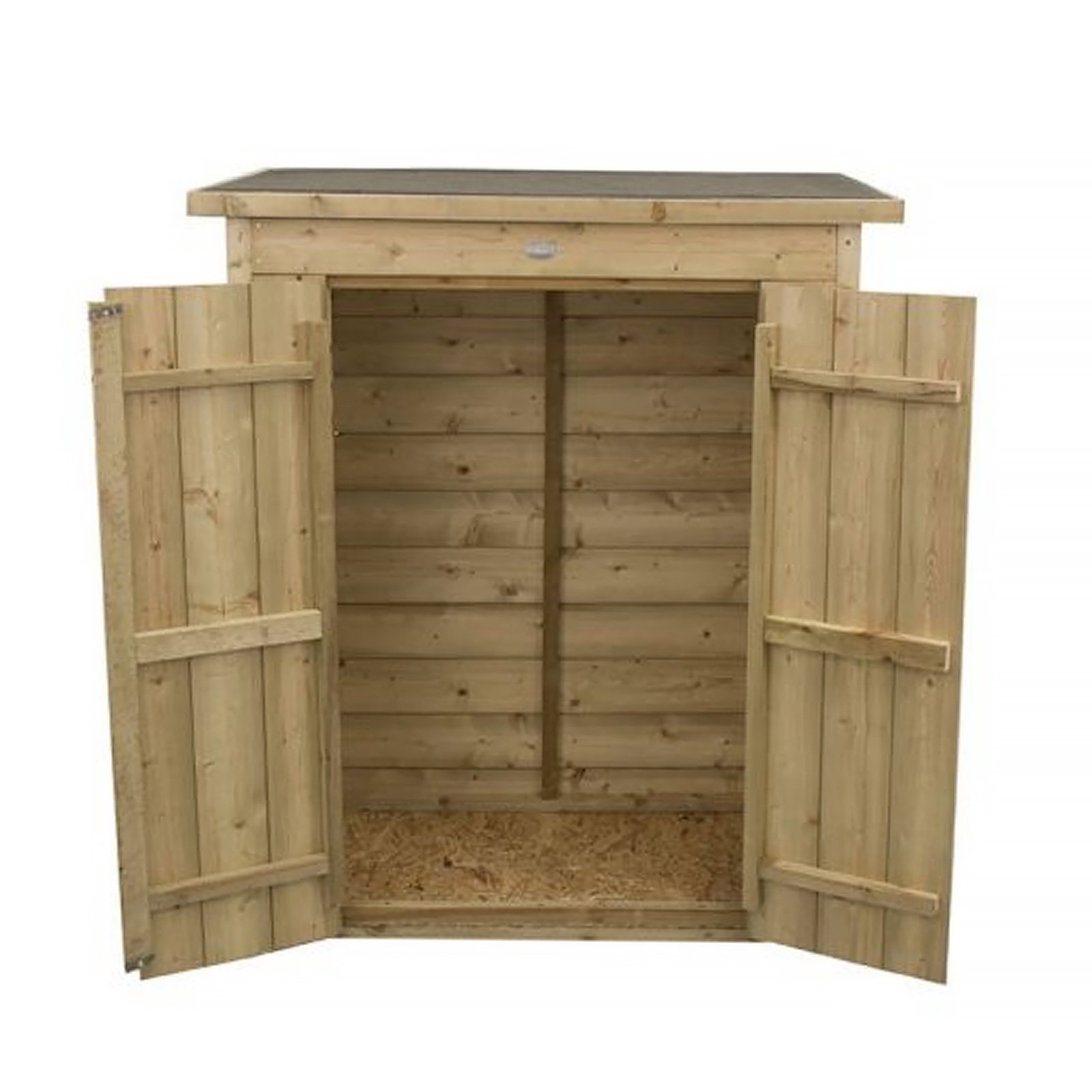 Installed Outdoor Pressure Treated Wooden Shiplap Pent Garden Store by Forest Garden