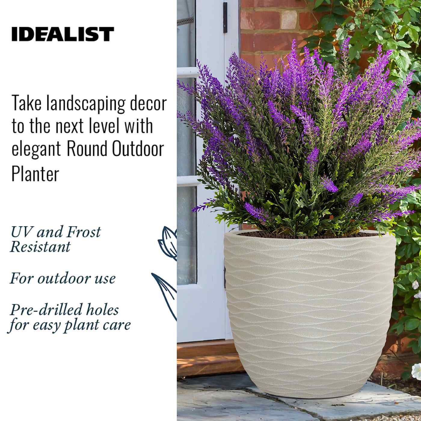 IDEALIST Lite Wave Style Outdoor Egg Planter