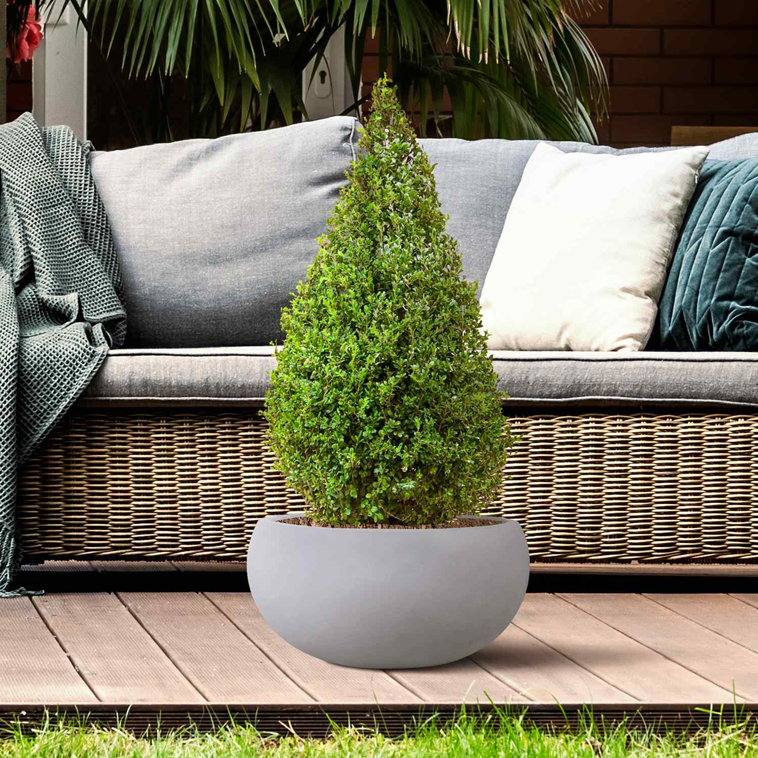 IDEALIST Lite Classic Smooth Bowl Outdoor Planter