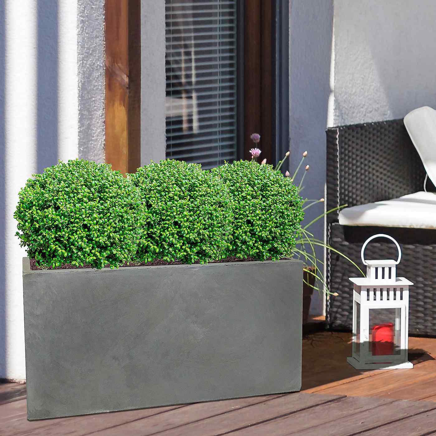 IDEALIST Lite Contemporary Light Concrete High Trough Planter