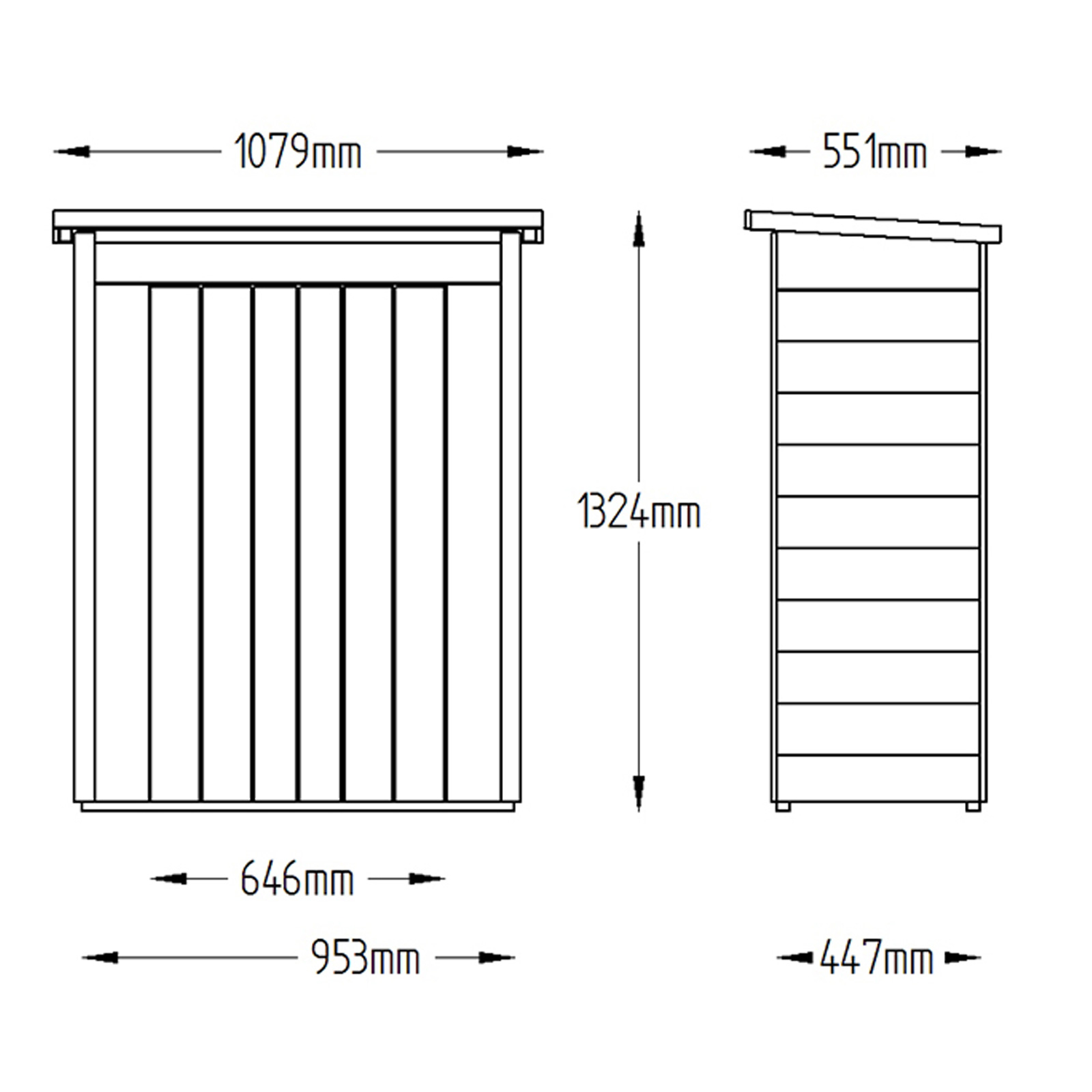 Installed Outdoor Pressure Treated Wooden Overlap Pent Garden Store by Forest Garden