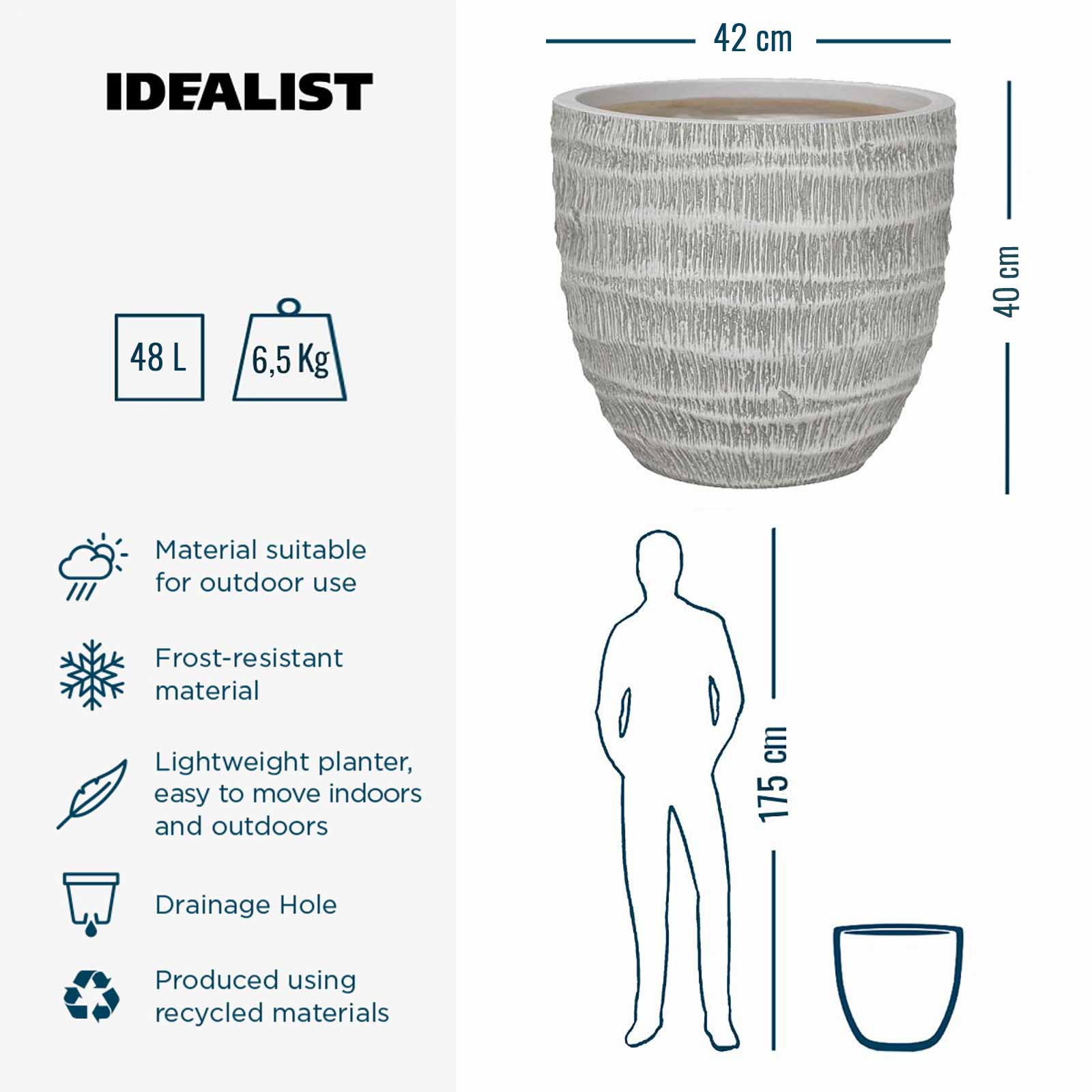 IDEALIST Lite Straw Plaited Style Egg Planter