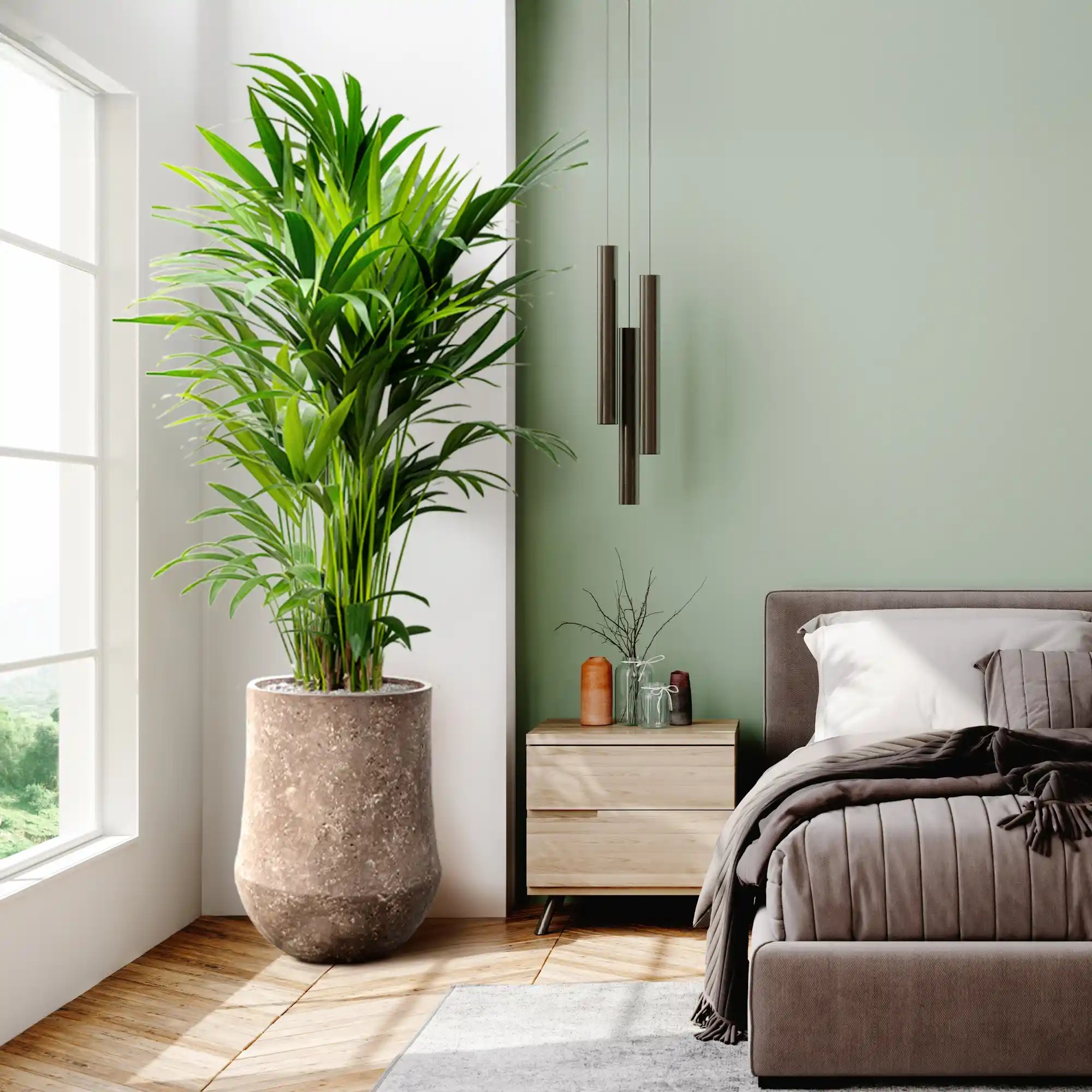 Polystone Planter | Tapered Indoor and Outdoor Plant Pot 
