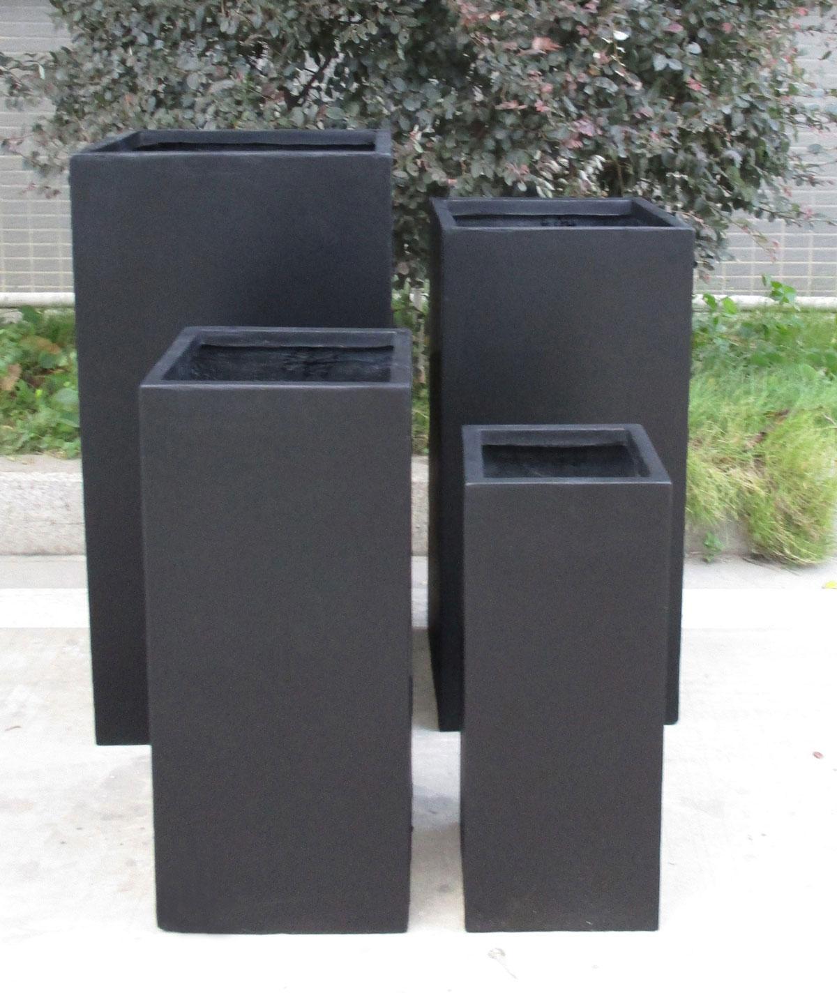 IDEALIST Lite Tall Square Contemporary Light Concrete Planter