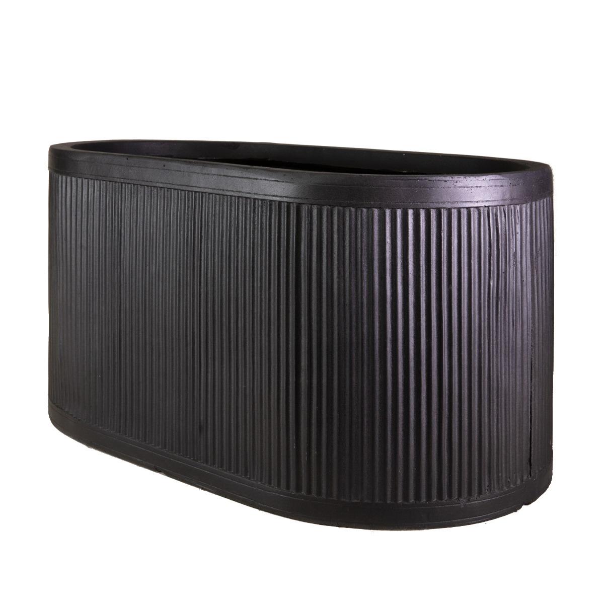 IDEALIST Lite Vertical Ribbed Vintage Style Oval Trough Planter