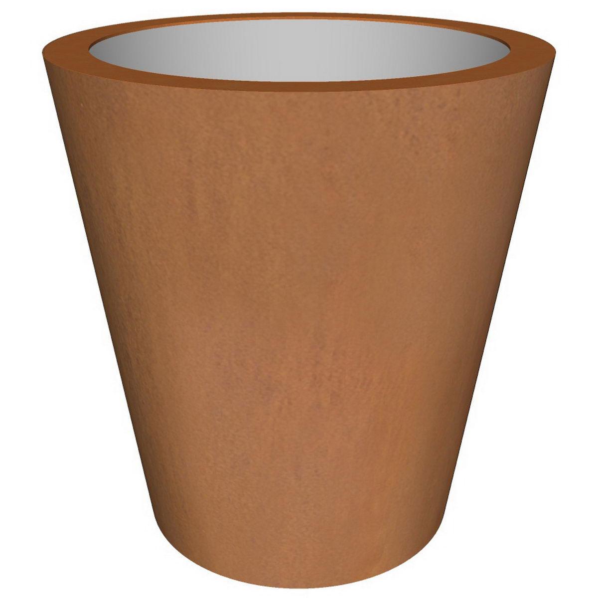 Cortenstyle Conica Topper on Ring Round Planter IN\OUT