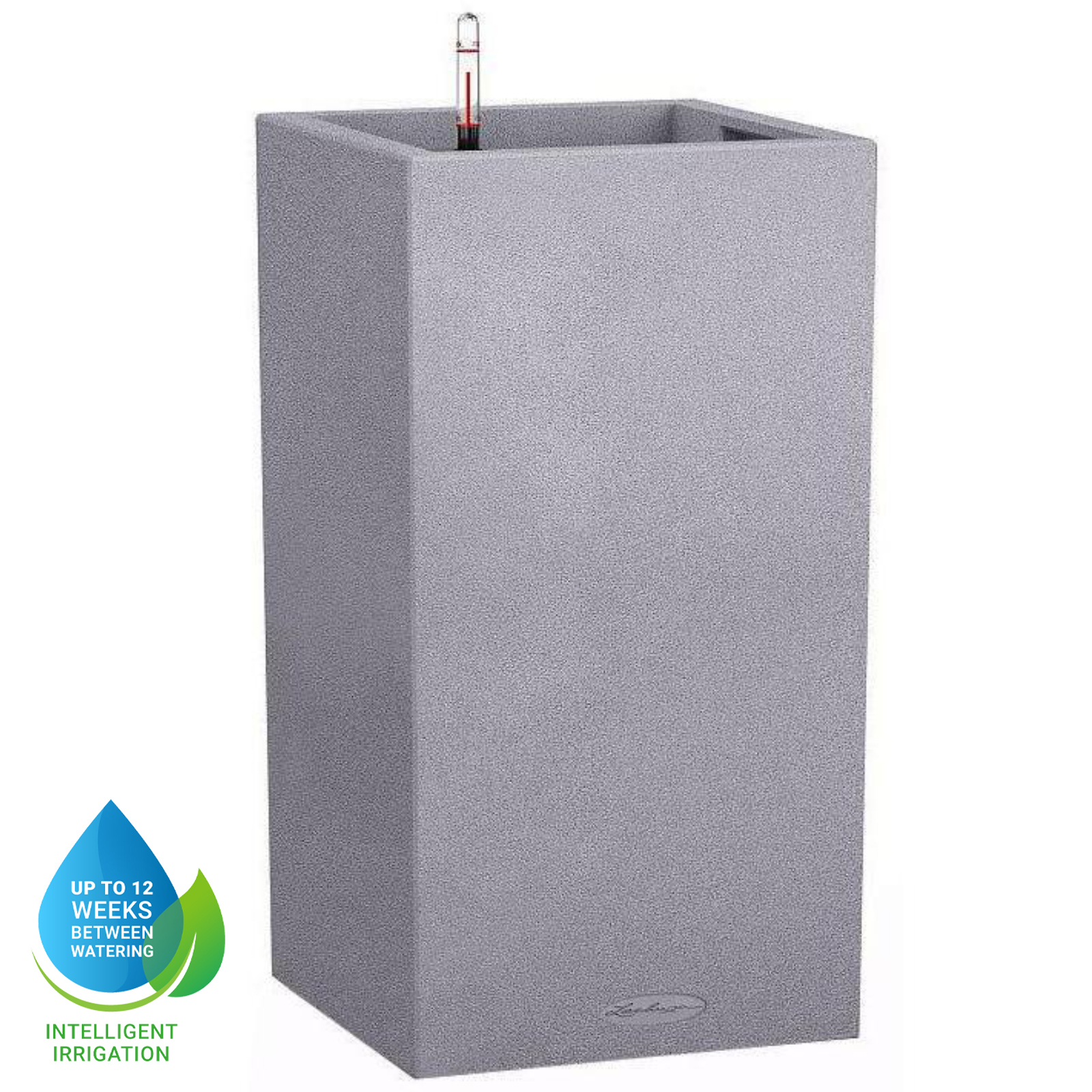 LECHUZA CANTO Stone High Square Tall Poly Resin Self-watering Planter