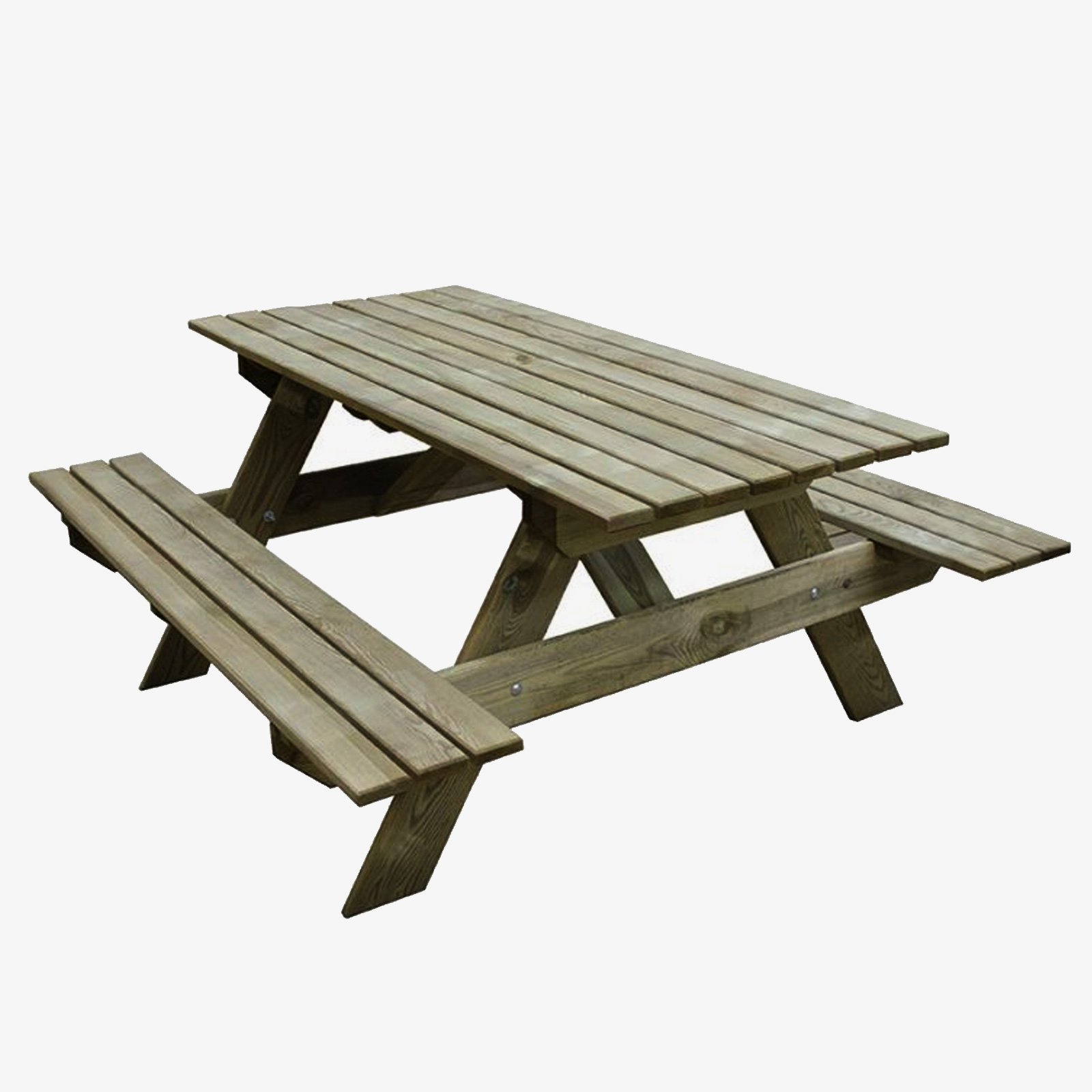 Outdoor Wooden Rectangular Picnic Table by Forest Garden