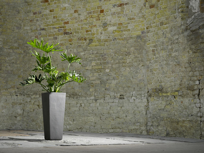 Ceramic Tapered Square Tall Matte Planter Pot In/Out