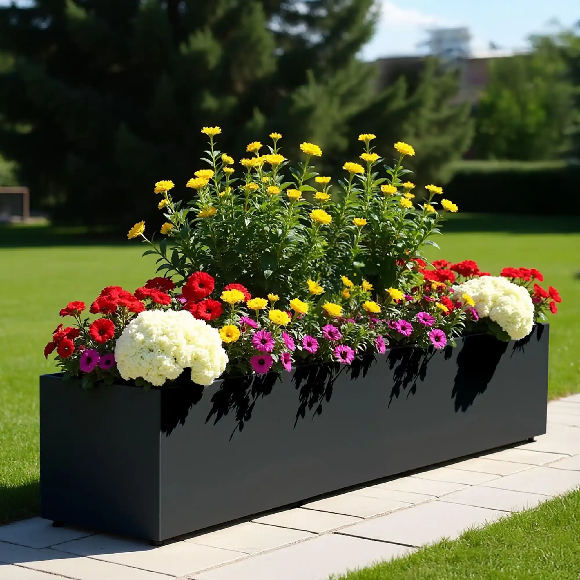 AXIS Trough Outdoor Fiberglass Planter