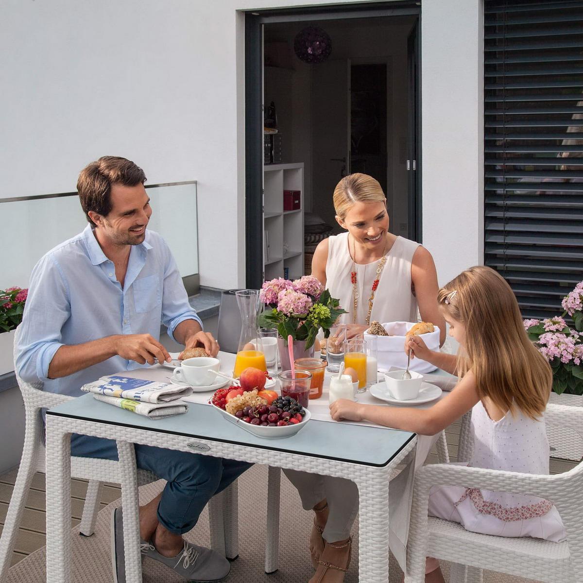LECHUZA Square Patio Dining Garden Table HPL