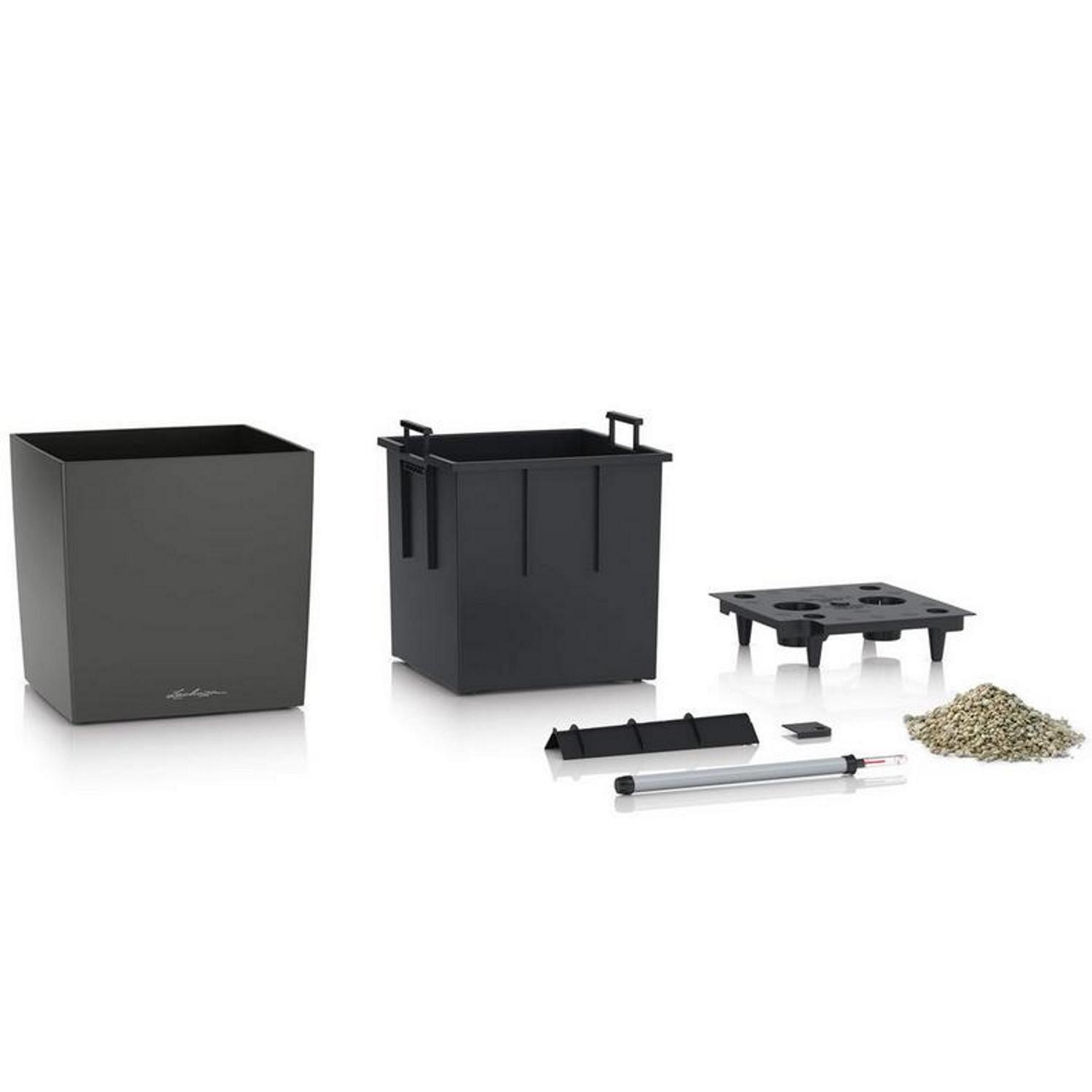 LECHUZA CUBE Square Poly Resin Self-watering Planter