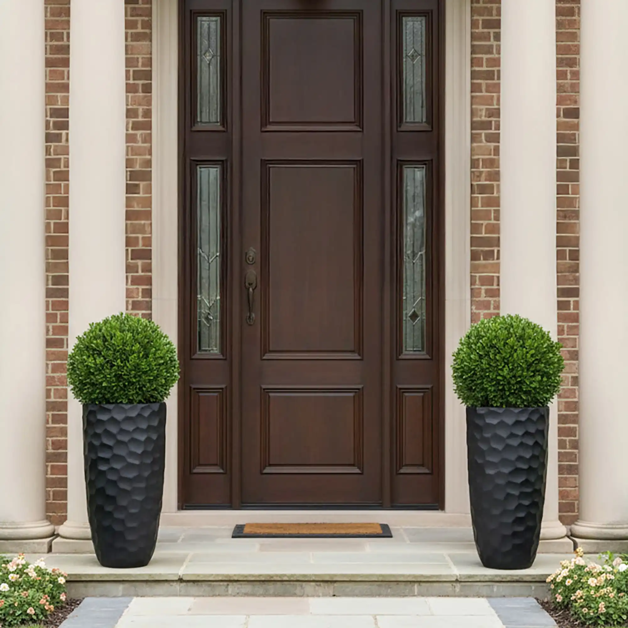 IDEALIST Lite Mosaic Style Tall Round Vase Planter Outdoor Plant Pot