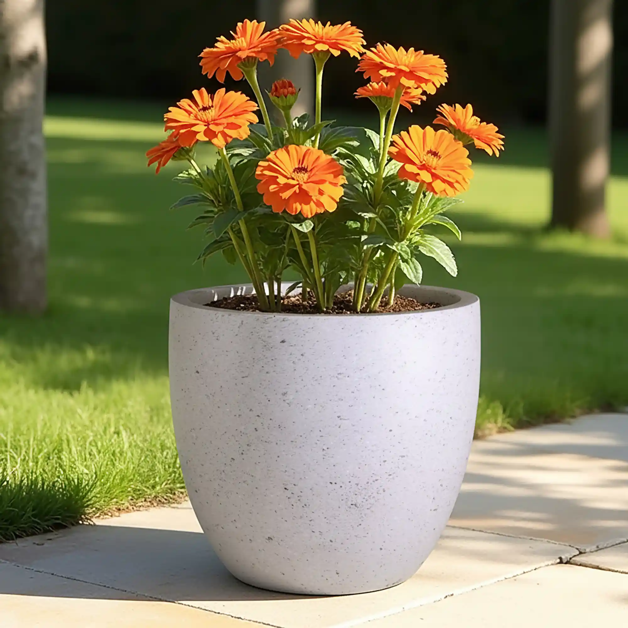 IDEALIST Lite Contemporary Light Concrete Egg Planter