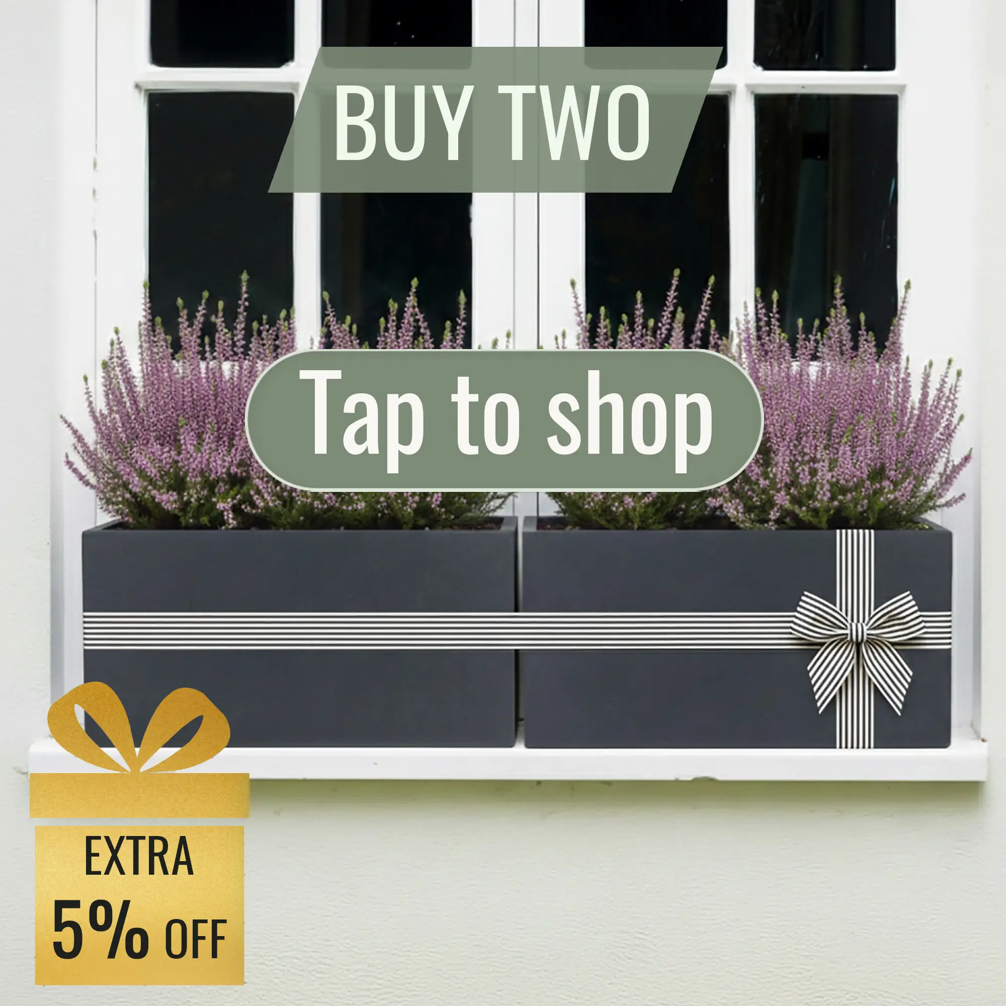 IDEALIST Lite Contemporary Light Concrete Trough Planter