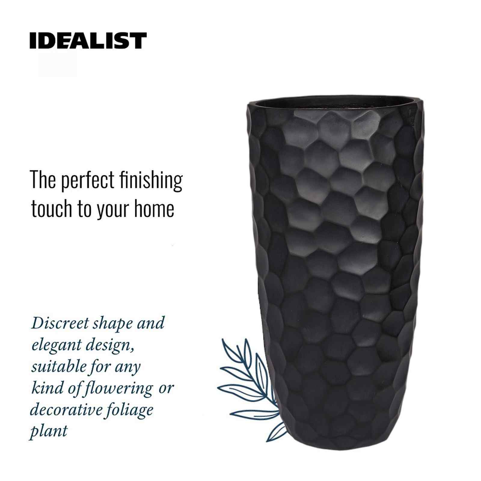 IDEALIST Lite Mosaic Style Tall Round Vase Planter Outdoor Plant Pot