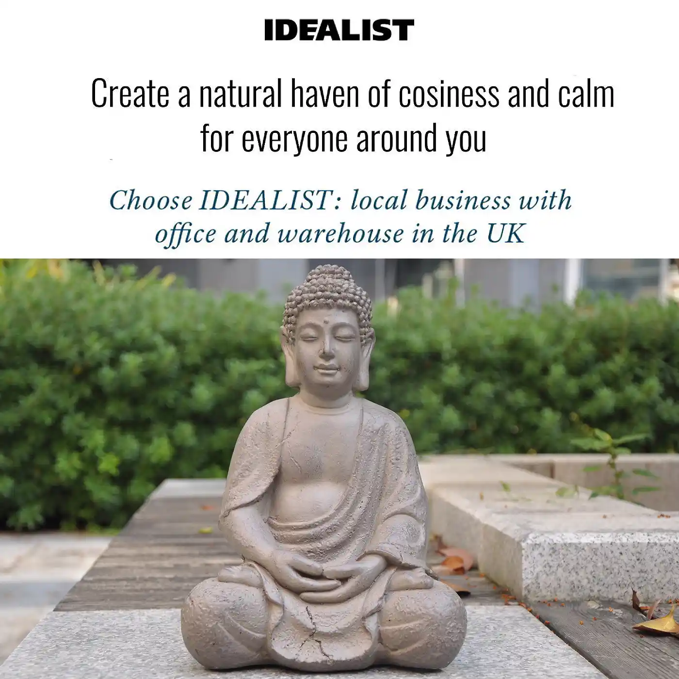 IDEALIST Lite Meditating Buddha Sculpture Garden Statue