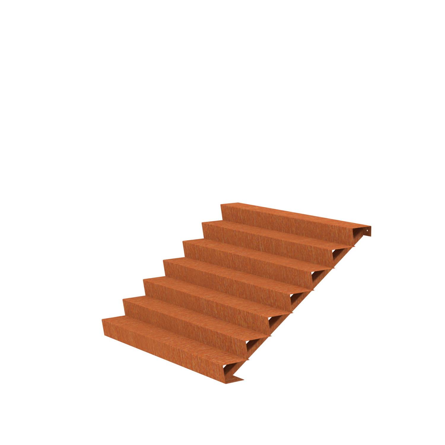 7 Steps Corten Steel Stair