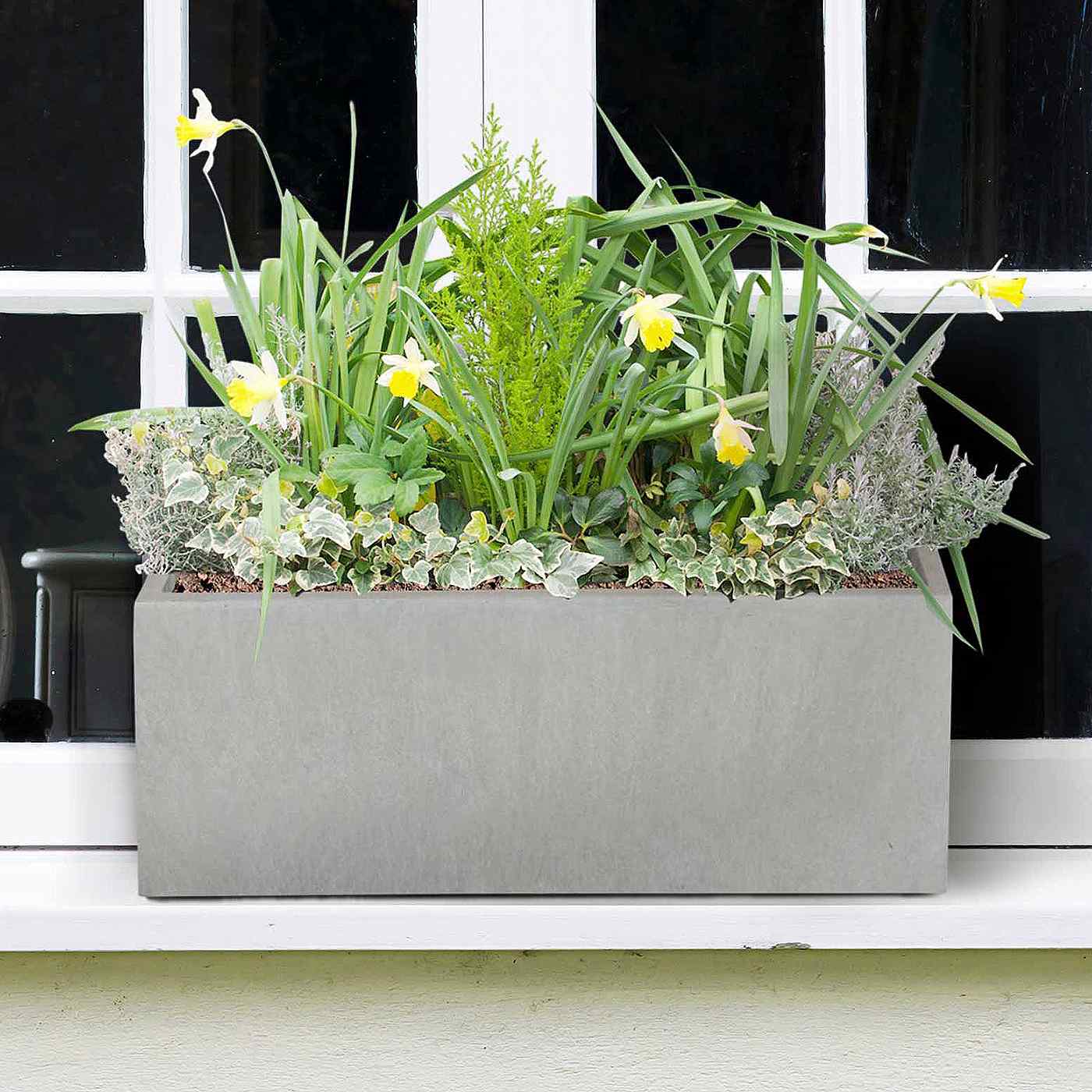 IDEALIST Lite Window Box Light Concrete Planter