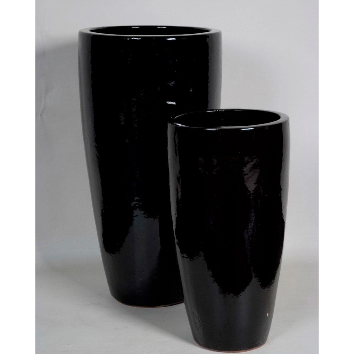 Ceramic Round Tall Glossy Planter Pot In/Out