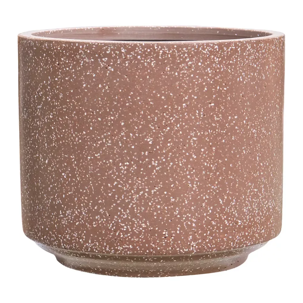 Terrazzo Fiberstone Planter | Cylinder Indoor and Outdoor Plant Pot
